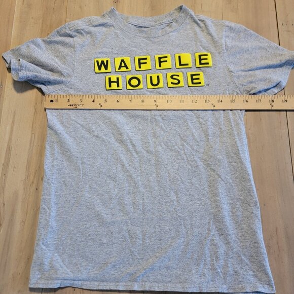 WAFFLE HOUSE AMERICAN ROADTRIP YOUTH SHORT SLEEVE Gray T SHIRT Sz L - Picture 2 of 6